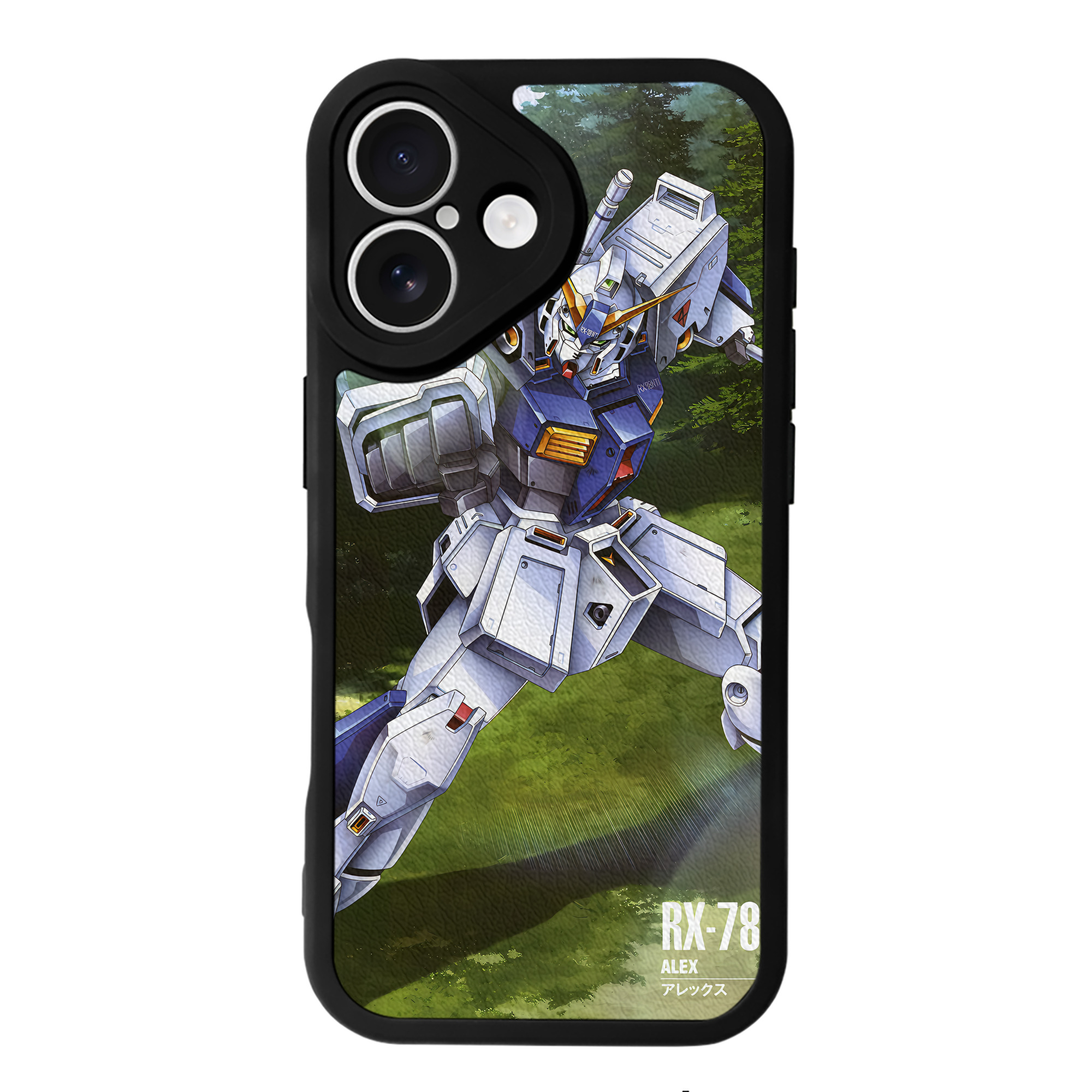 （画像用） 機動戦士ガンダム Mobile Suit Gundam 【iPhone 16シリーズ対応】シリコンスマホケース（レザー調） 材質：シリコン